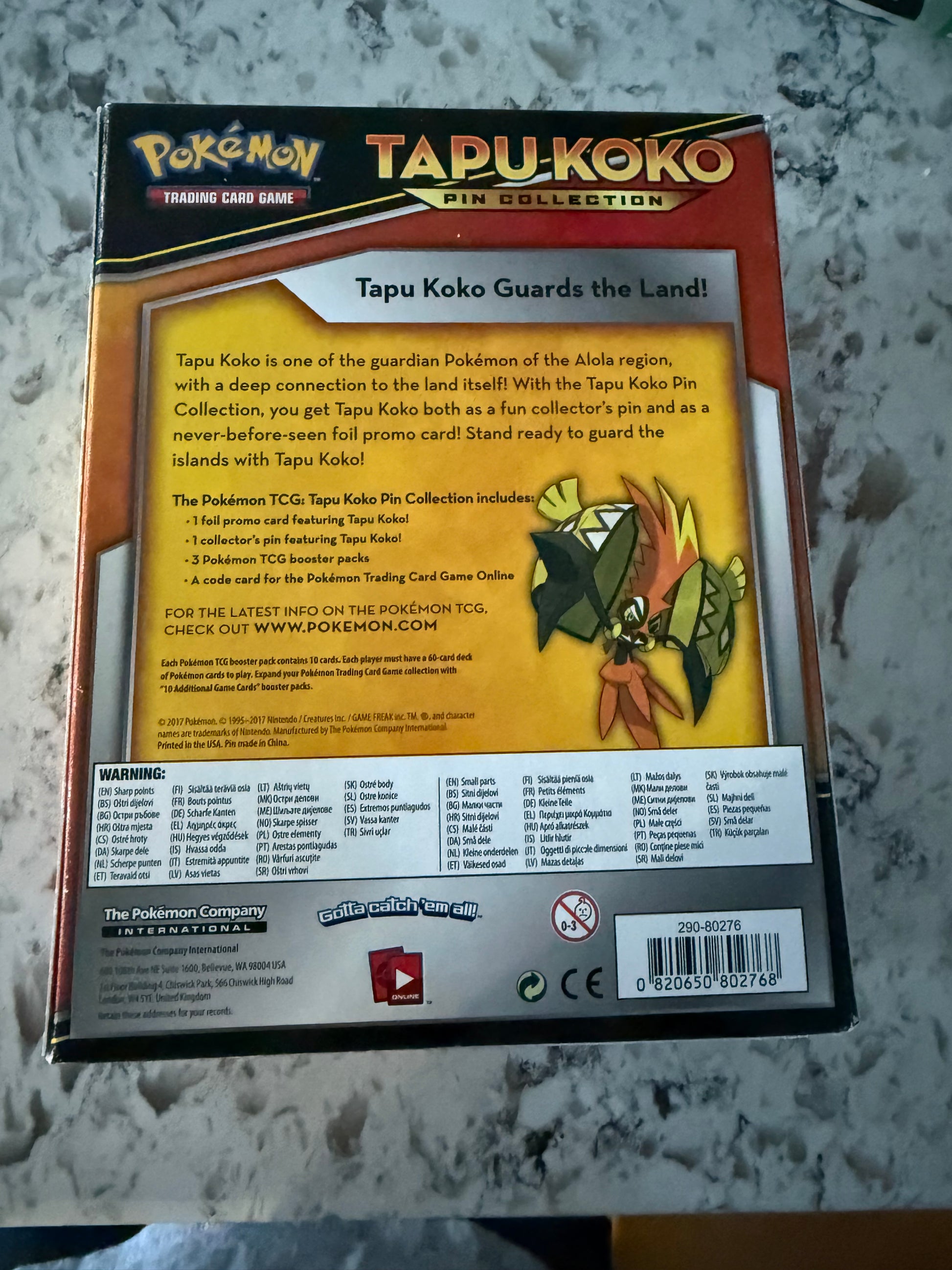 Pokemon Tapu KoKo Pin Collection